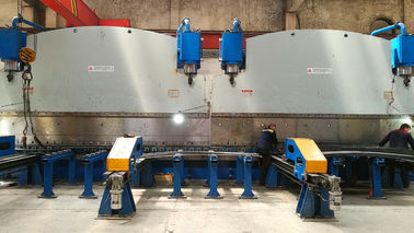 jakość  Double linkage CNC hydraulic plate bending machine for light pole production line fabryka