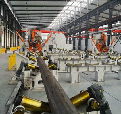 HM2500/14000 14m Automatyczna spawarka CNC do zamykania szwów słupów oświetleniowych Maks. średnica 2500mm